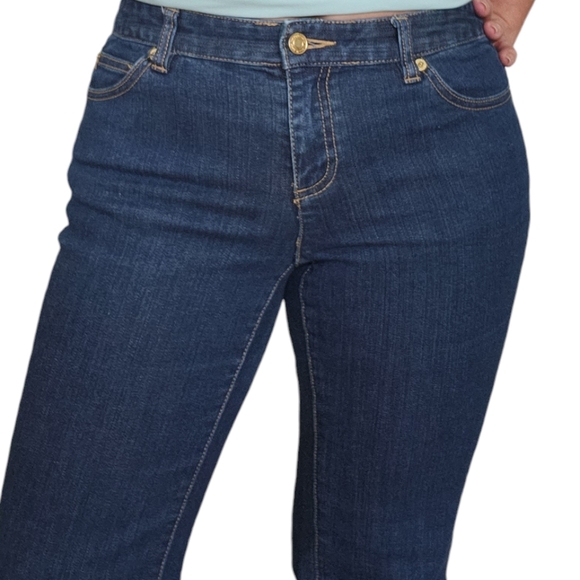 Michael Kors Bootcut Semi-Fared Mid-Rise Denim Jeans Size 6 - Picture 3 of 16